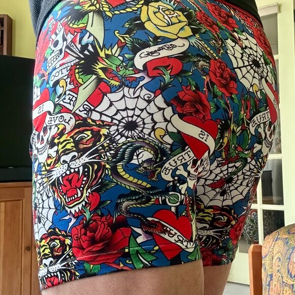 Brand New ED HARDY Multi-Color TATTOO Performance BOXER BRIEFS Size M - Picture 9 of 15